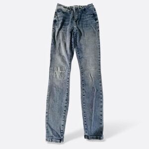 Good American Good Waist Jeans 6/ 28 Blue High Rise Skinny Distressed Grunge